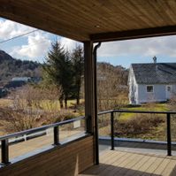 Terrasse utenfor nyoppført bolig